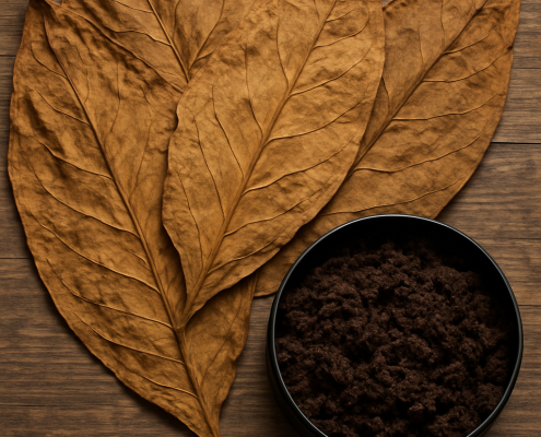 Tobacco leaves and dip product